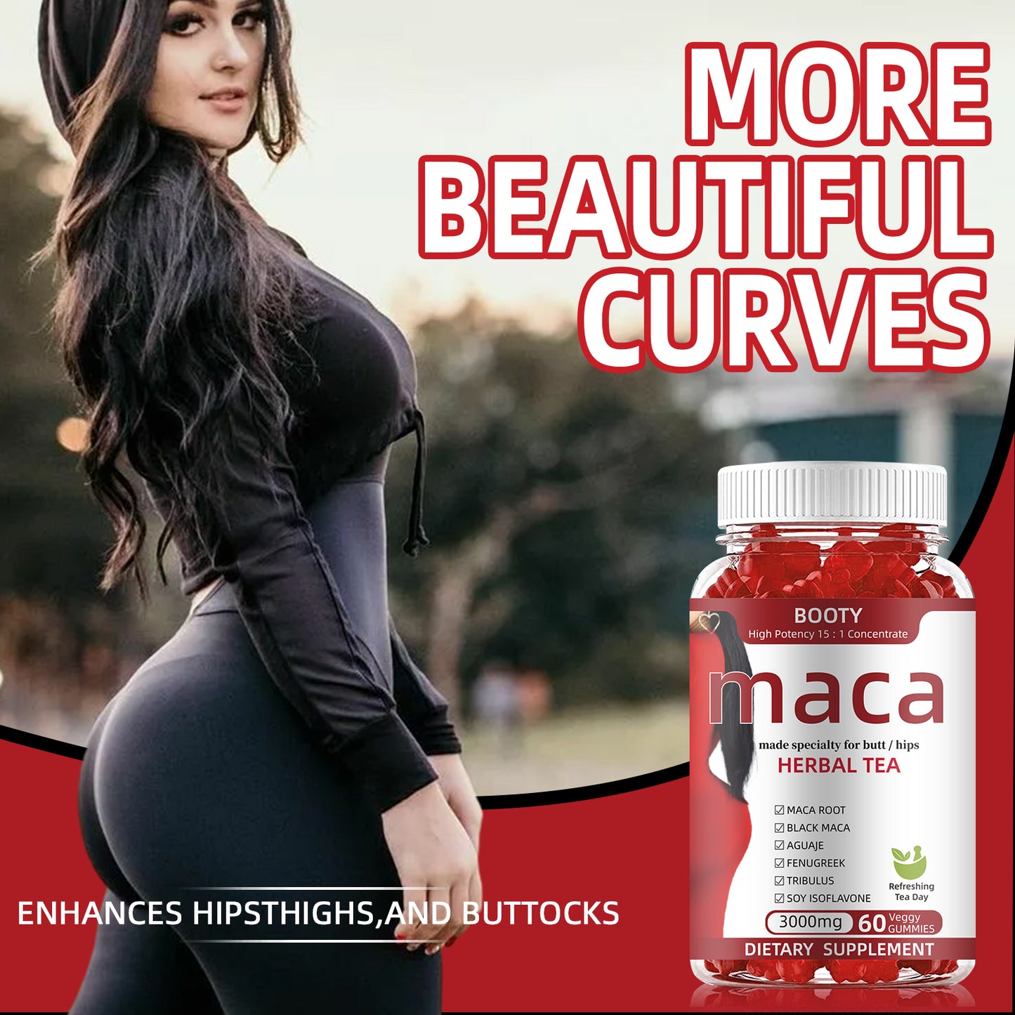 bottle maca capsules+soft candy energy balance sexy body