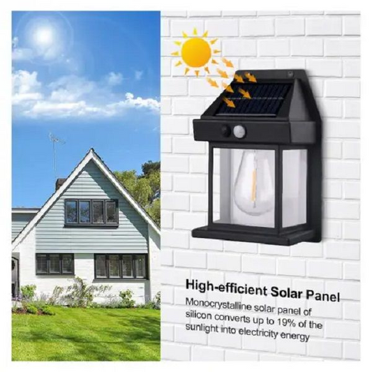 Waterproof Outdoor Infrared Sensor Small Bulb Solar Wall Light