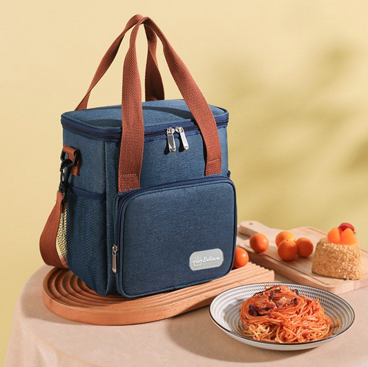 Compartment Insulated Lunch Bags with Shoulder Straps