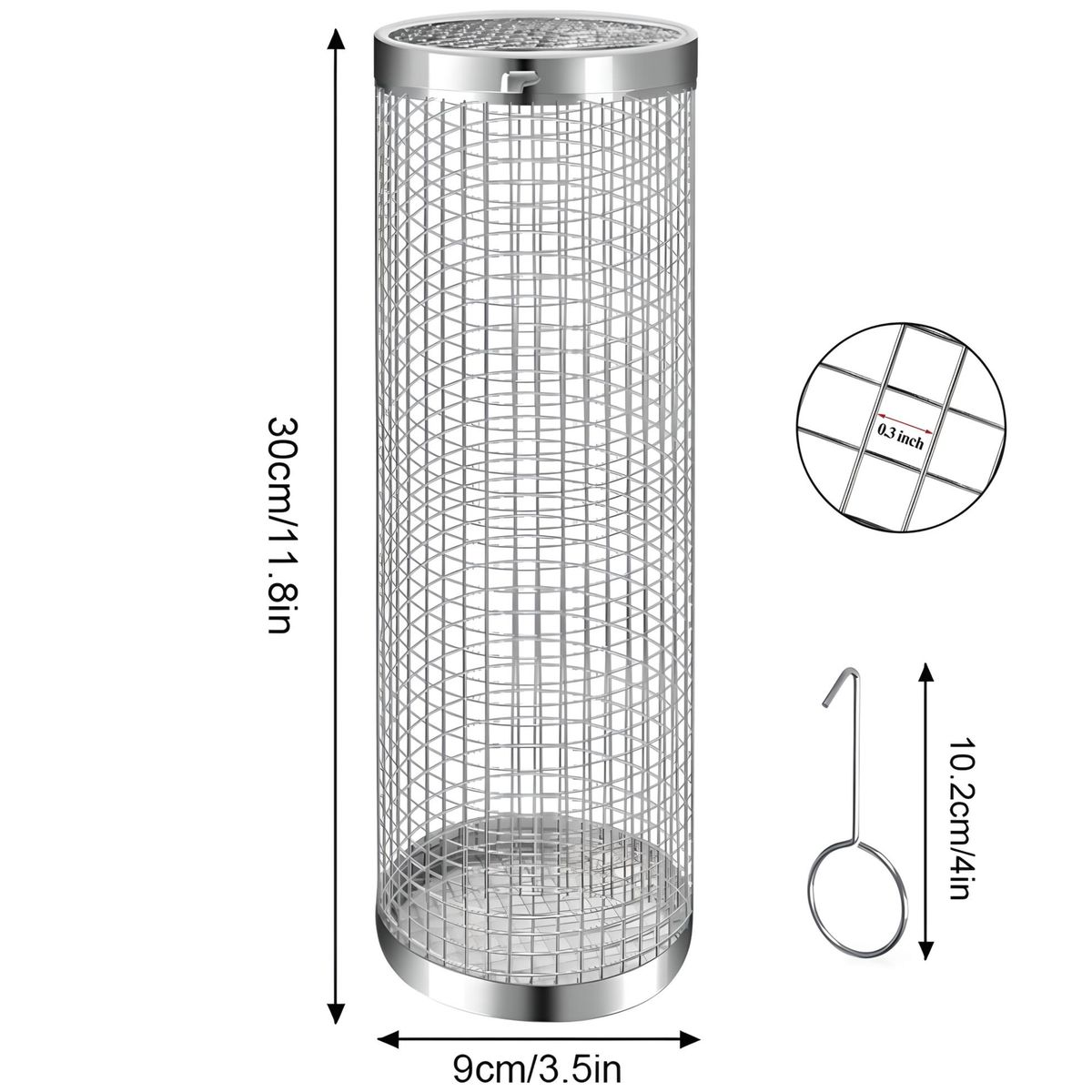 The Rolling Grill/Braai Stainless Steel Basket