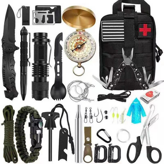 Tactical Survival Multi-Function Kit -set of 21 - 008