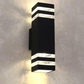 8 Bern Dual Light Outdoor Wall Lights - Black