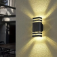 8 Bern Dual Light Outdoor Wall Lights - Black