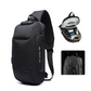 Ozuko Anti Theft Lock Sling Bag Shoulder Crossbody Backpack With USB Port