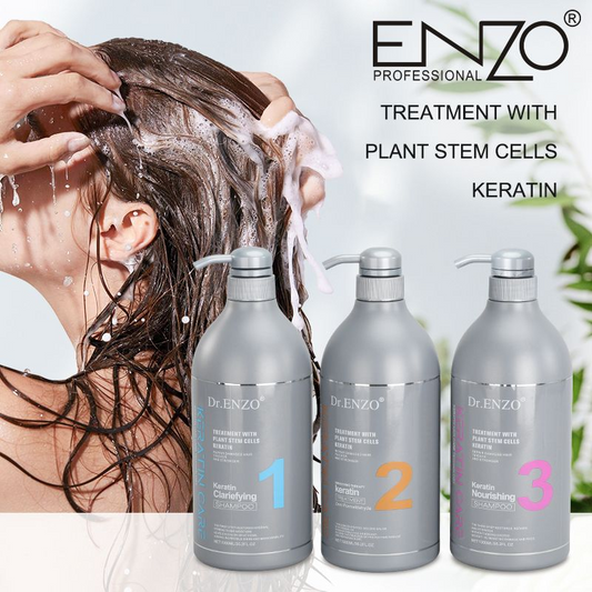 DR.ENZO Keratin clarifying Shampoo,Conditioner,Treatment.  1000ML