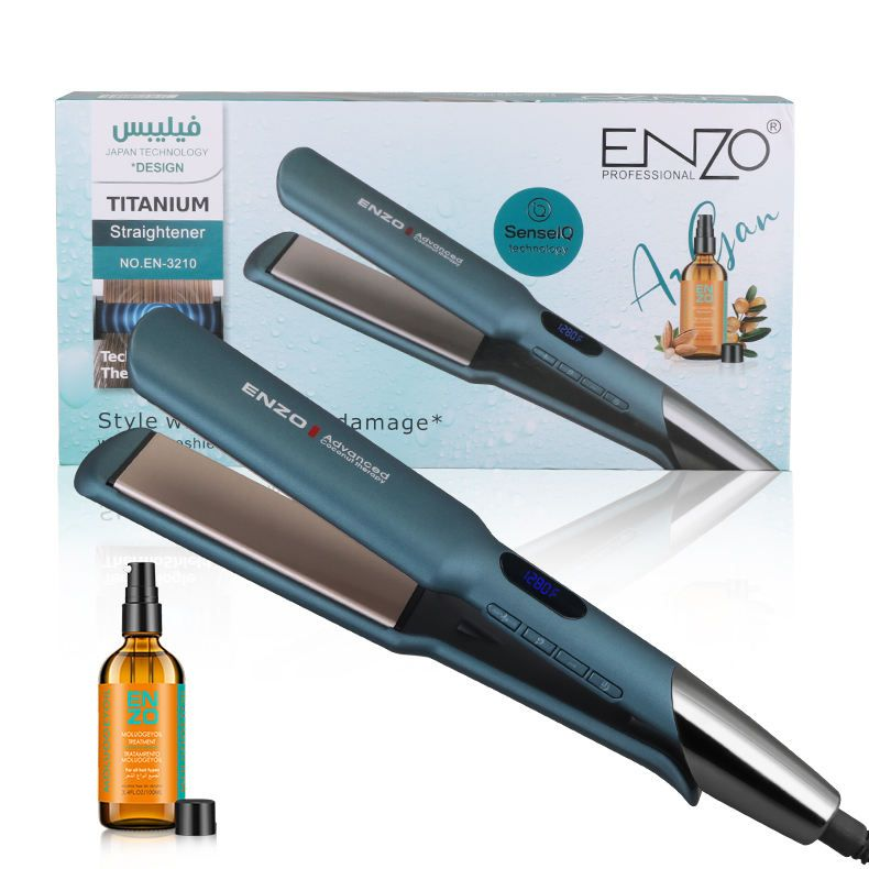 Enzo - Titanium Plate Hair Straightener & Macadamia Oil Treatment