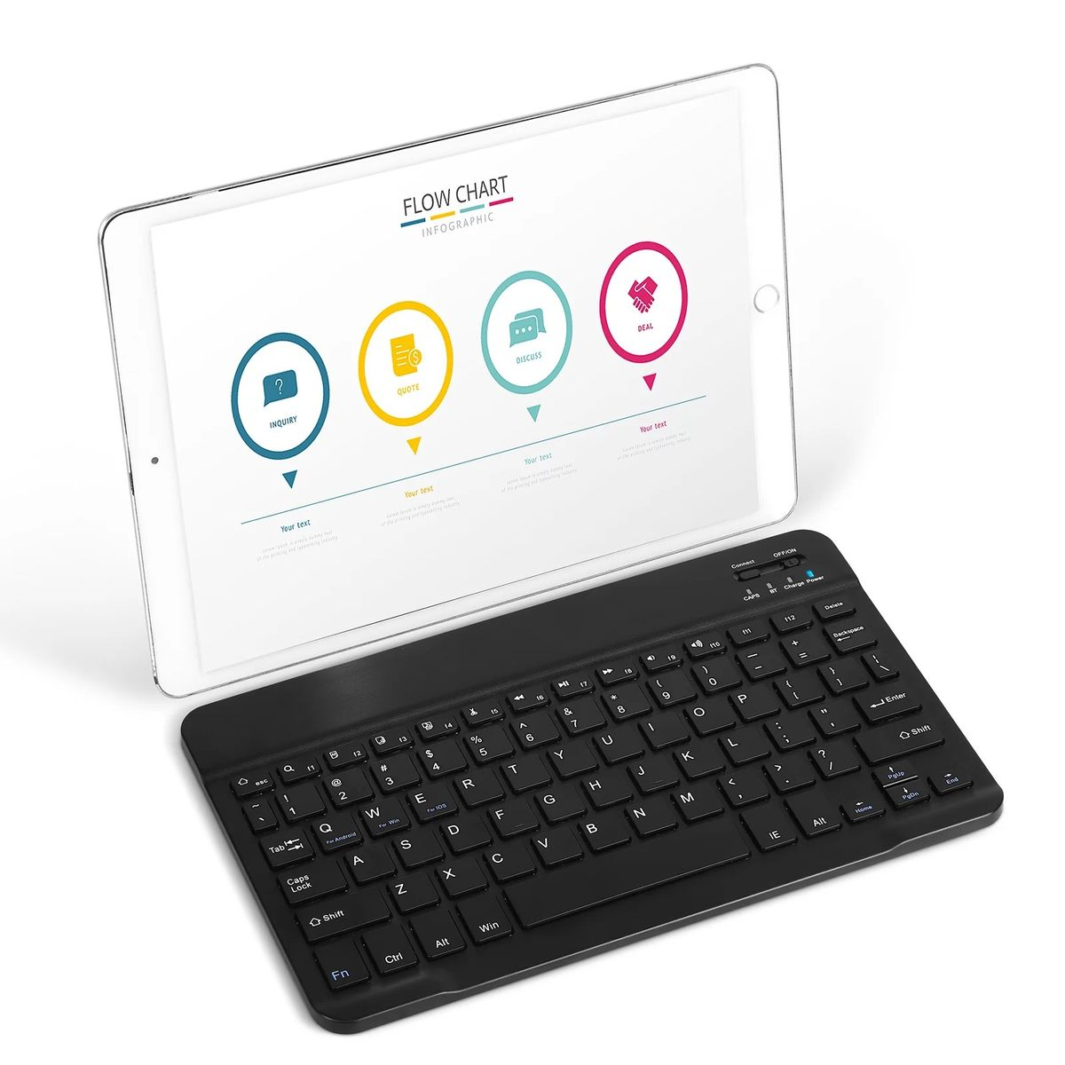 Universal Bluetooth Keyboard & Mouse Set- Windows, iOS & Android Compatible