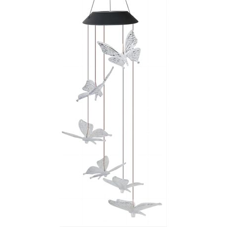 Outdoor Decorative Lights, Butterfly LED Solar Wind Chime Led Lights - multi-color