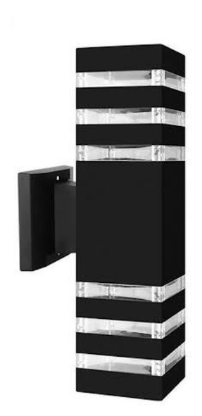 Outdoor Up Down Square Wall Lamp Black - FS5408/1