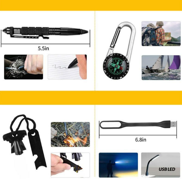 36-in-1 Outdoor Survival Set Camping Essentials Tool Kit CY-76