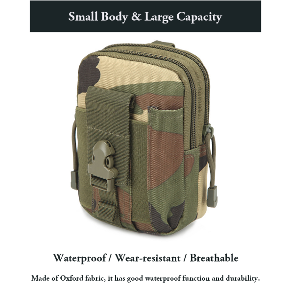 Supersonic Outdoor Tactical Utility Bag Military Hip Waist Belt Compact Bag