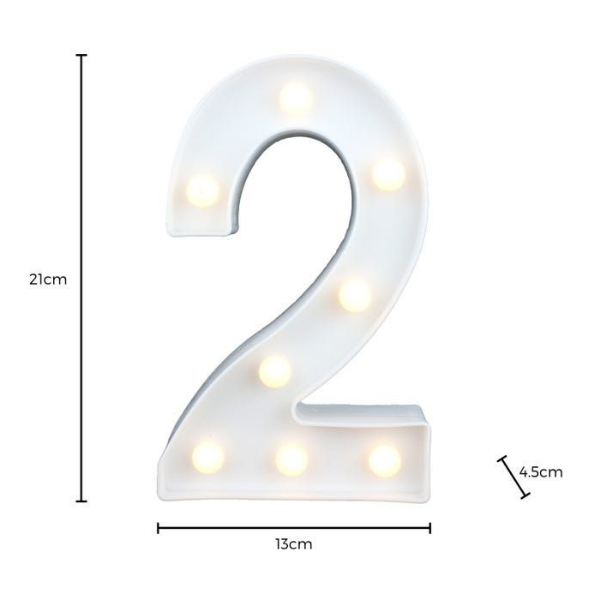 LED Number Light - 22cm