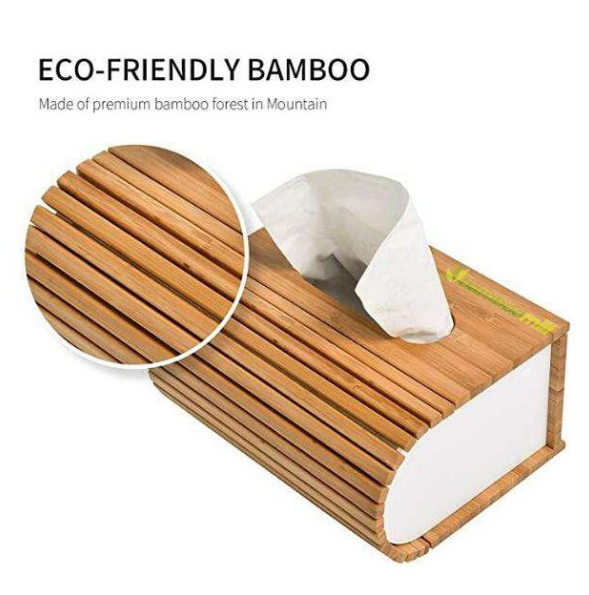 Bamboomill Napkin Organizer Bamboo Paper Tissue Box