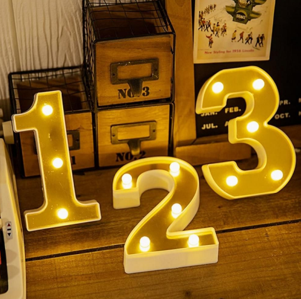 LED Number Light - 22cm