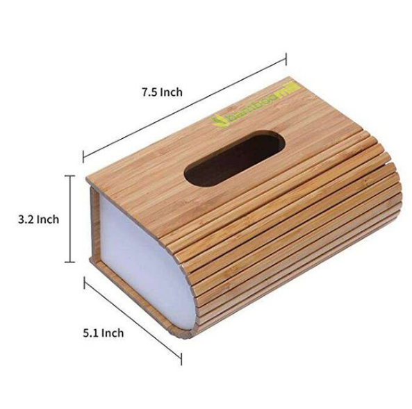 Bamboomill Napkin Organizer Bamboo Paper Tissue Box