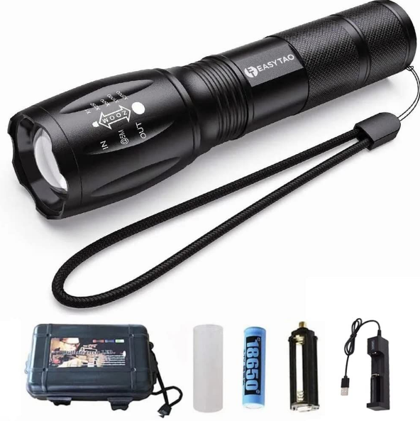 Rechargeable LED Flashlight Portable Torch Light 1600 Lumens