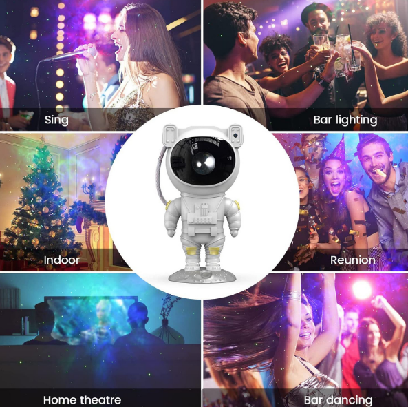 Starlight Galaxy LED Light Projector Astronaut with Remote 360 Adjustable