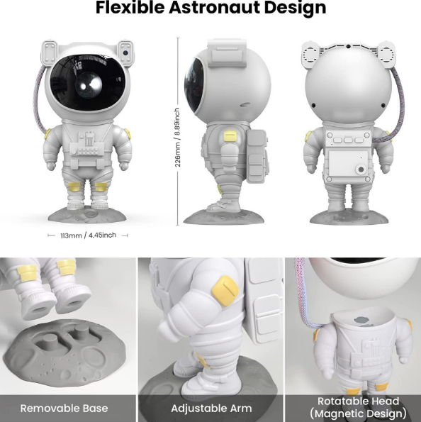 Starlight Galaxy LED Light Projector Astronaut with Remote 360 Adjustable