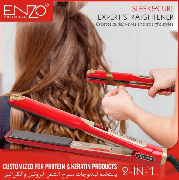 Enzo NEW Range 2 in 1 Titanium Hair Straightener