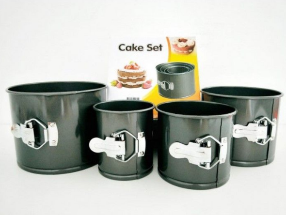 Set Of 4 Sizes Form Cake Tall Pane Tone Tin Mould