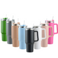 Double Wall Travel Mug Stainless Steel Vacuum Flask with Straw Hot/Cold