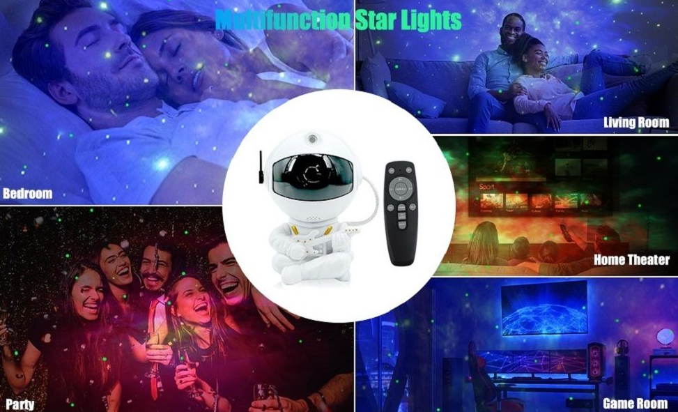 Astronaut Rotatable Mini Nebula Projector Night Light