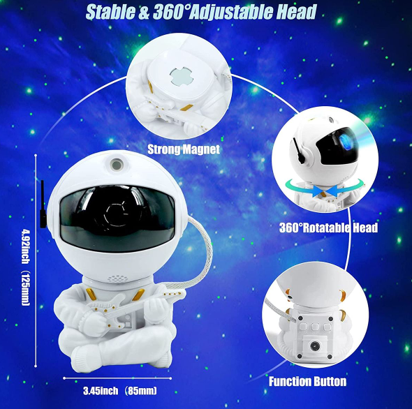 Astronaut Rotatable Mini Nebula Projector Night Light