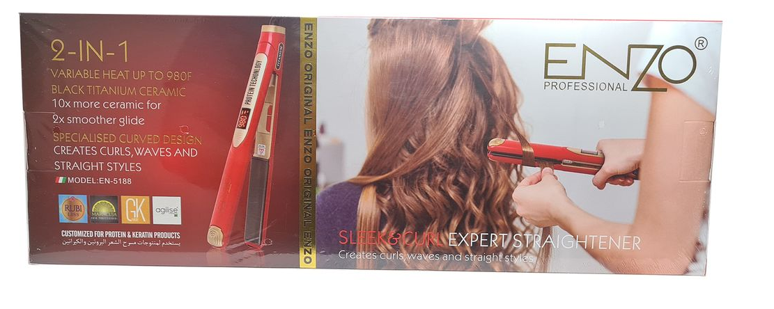 Enzo NEW Range 2 in 1 Titanium Hair Straightener