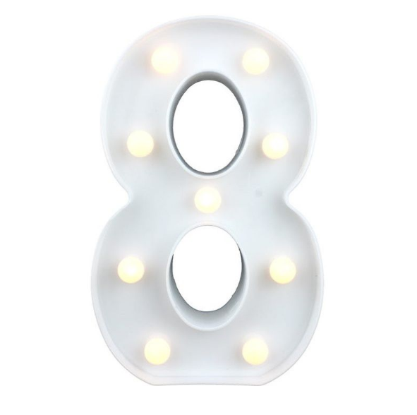 LED Number Light - 22cm