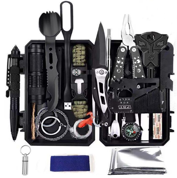 OUTDOORICA 36-in-1 Outdoor Survival Set Camping Essentials Tool Kit