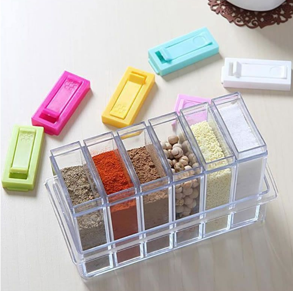 Multi-Functional 6 Boxes Seasoning Storage Set