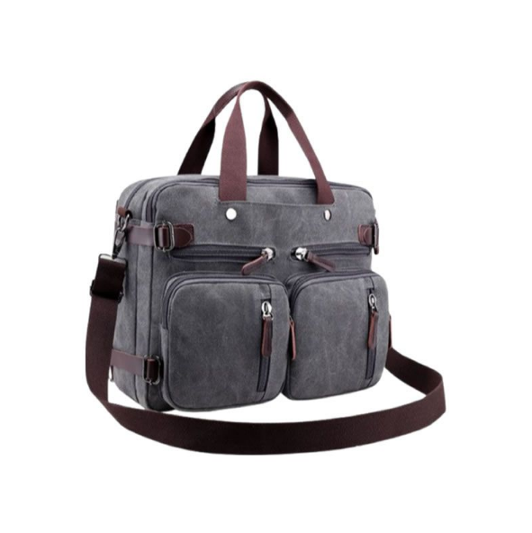 Unisex Canvas Multi-Functional Laptop Bag 8691-2