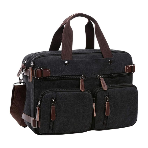 Unisex Canvas Multi-Functional Laptop Bag 8691-2