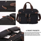 Unisex Canvas Multi-Functional Laptop Bag 8691-2