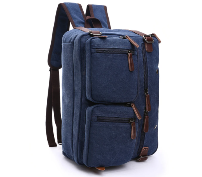 Unisex Canvas Multi-Functional Laptop Bag 8691-2