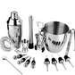 Silver Stainless steel Cocktail & Barware Tool Set