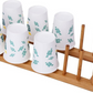 2- Piece Bamboo Set Dish Plate Drain Rack