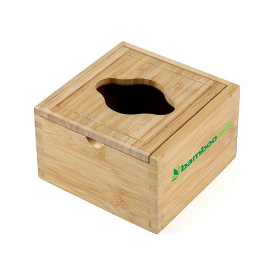 Bamboomill Square Bamboo Tissue Box