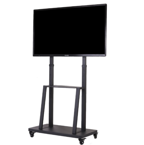 32''-75'' Adjustable Mobile Floor TV Mount Stand Trolley With Wheels