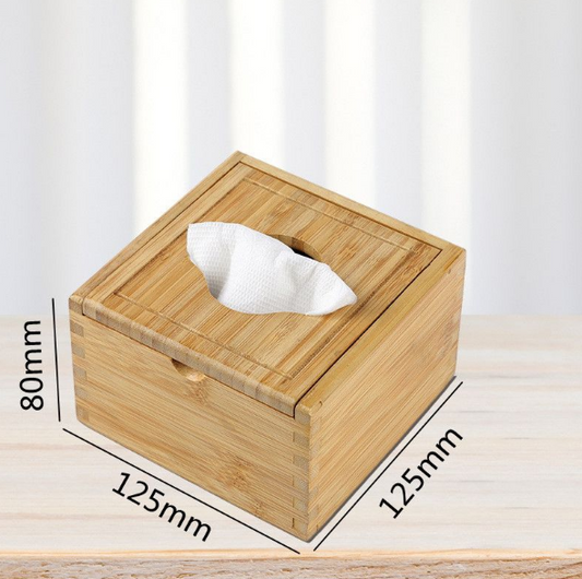 Bamboomill Square Bamboo Tissue Box