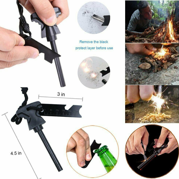 21 in 1 Survival Gear Tactical First Aid Camping Equipment Supplies Kits