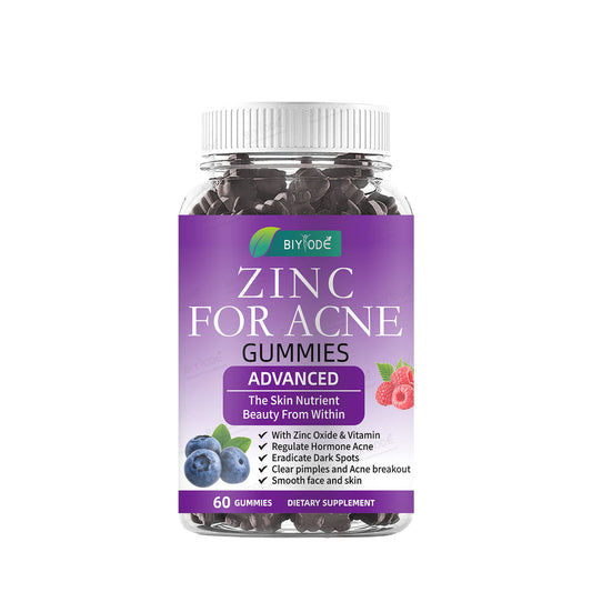 BIYODE Zinc Anti-Acne Gummies - Skin Protection & Whitening Spot Removal-60 Gummies Dietary Supplement