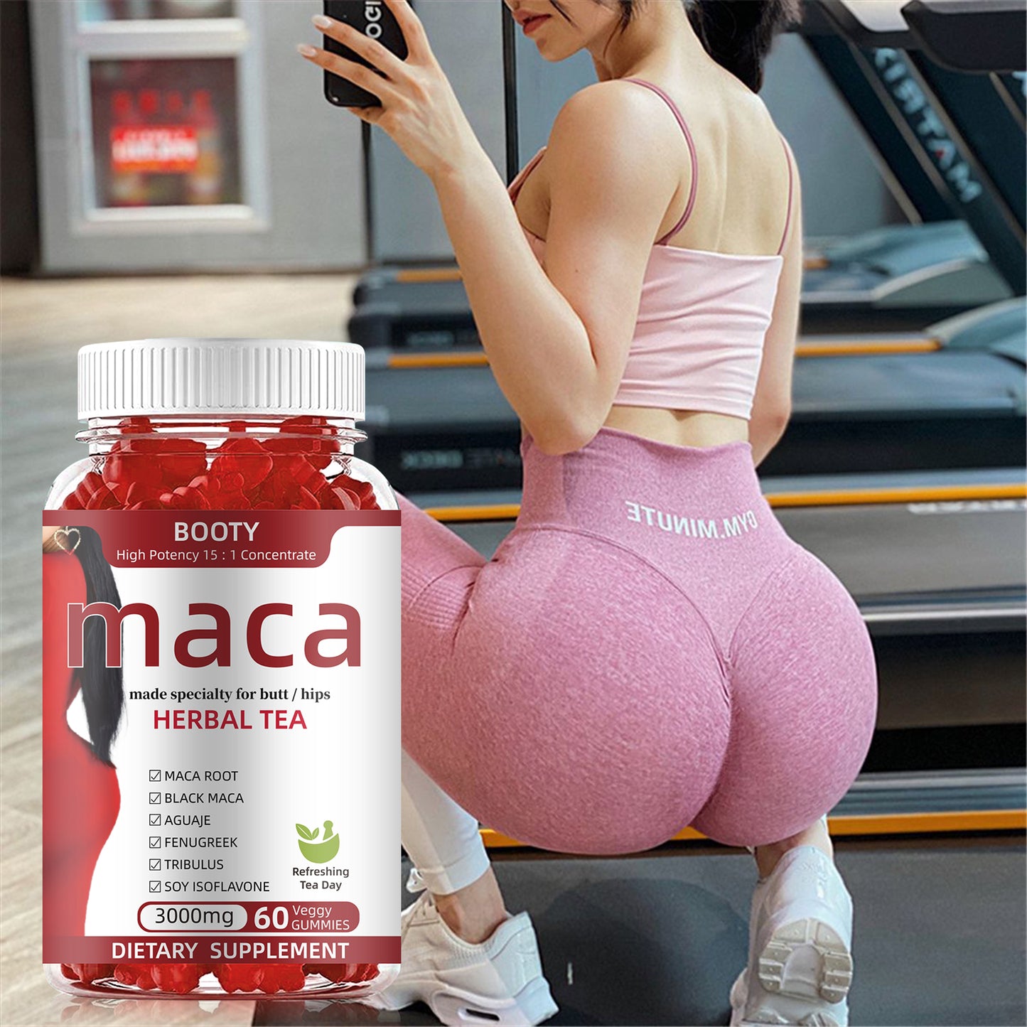 bottle maca capsules+soft candy energy balance sexy body