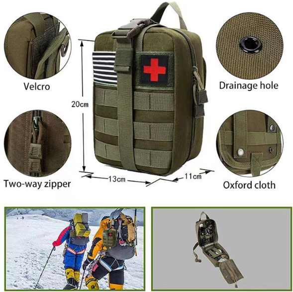 21 in 1 Survival Gear Tactical First Aid Camping Equipment Supplies Kits