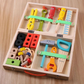 34 Piece Kid's Pretend Play Wooden Simulation Toolbox Kit WT-26