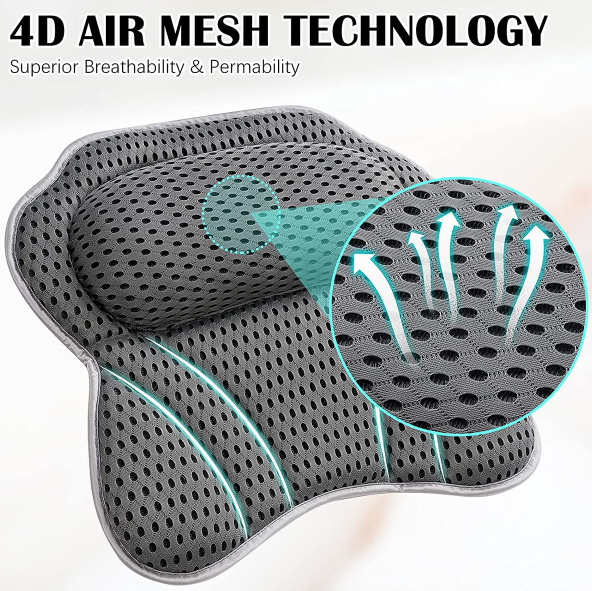 Bathtub Spa Pillow Luxury Bath Pillow With 4D Air Mesh