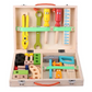 34 Piece Kid's Pretend Play Wooden Simulation Toolbox Kit WT-26