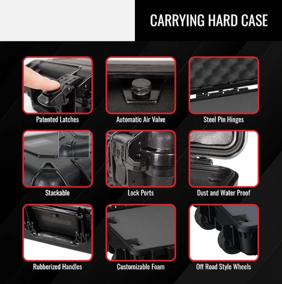 75x30x13cm Airtight Protective Rifle Case With Pre-cut Foam JD-117