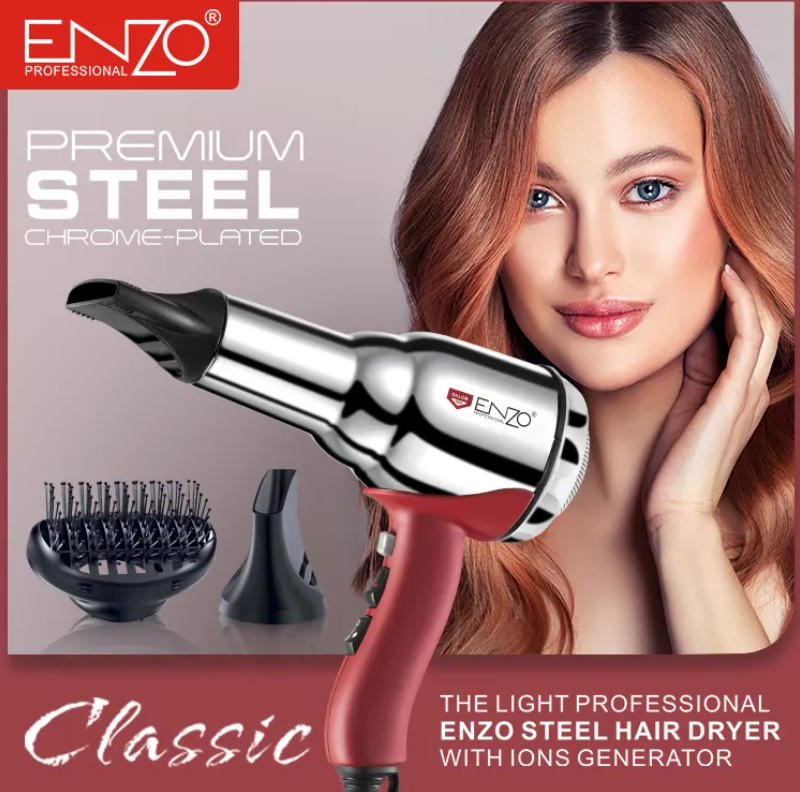 ENZO Unique Professional Salon Grade Customized Electric Blower High Speed Dc Motor Travel Size Cord Salon Hair Dryer