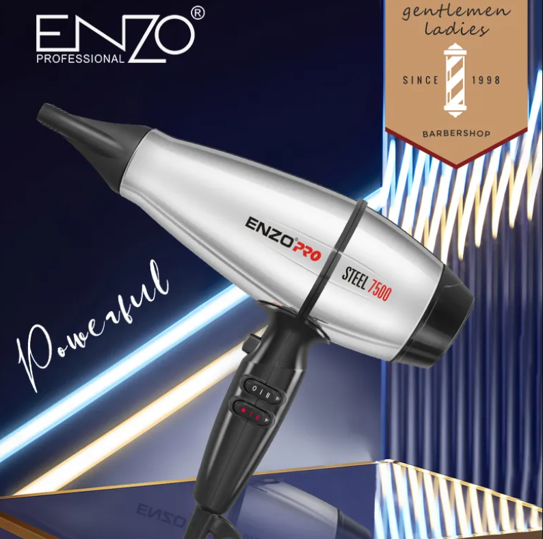 ENZO EN3000 Metal 2 Gears Temperature Setting Hair Dryer DC Motor Professional salon Hair Dryer Electric for Barber